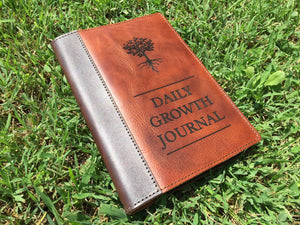 Daily Growth Journal With Leather Cover