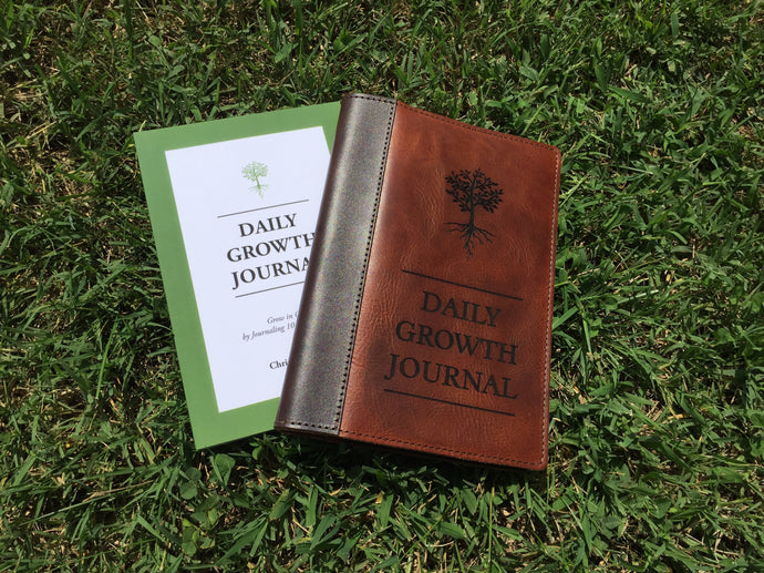 Daily Growth Journal With Leather Cover